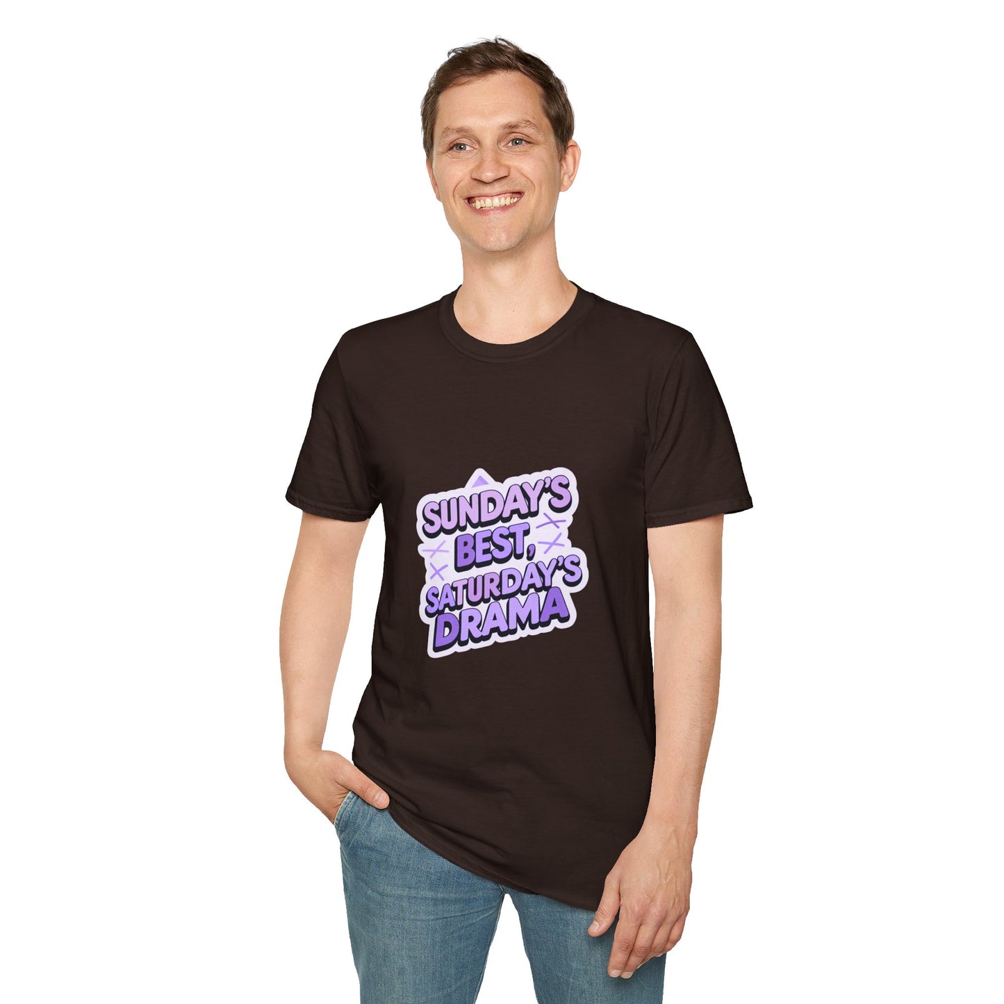 Sunday's Best, Saturday's Drama - Unisex Softstyle Tee