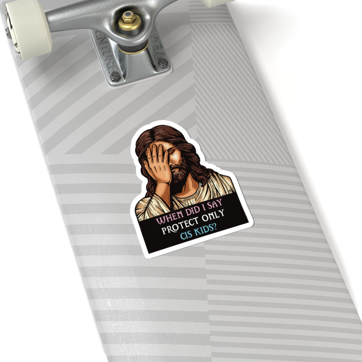 Protect All Kids Sticker – Facepalm Jesus