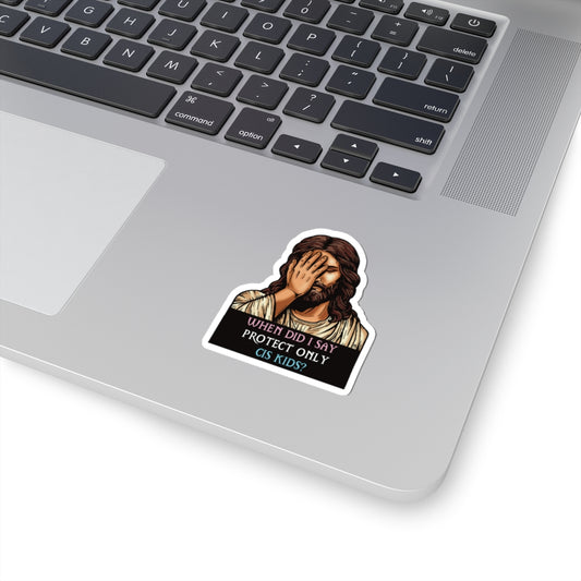 Protect All Kids Sticker – Facepalm Jesus