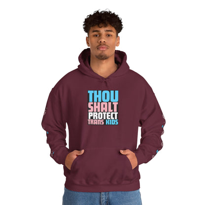 Thou Shalt Protect Trans Kids - Rose Edition Hoodie