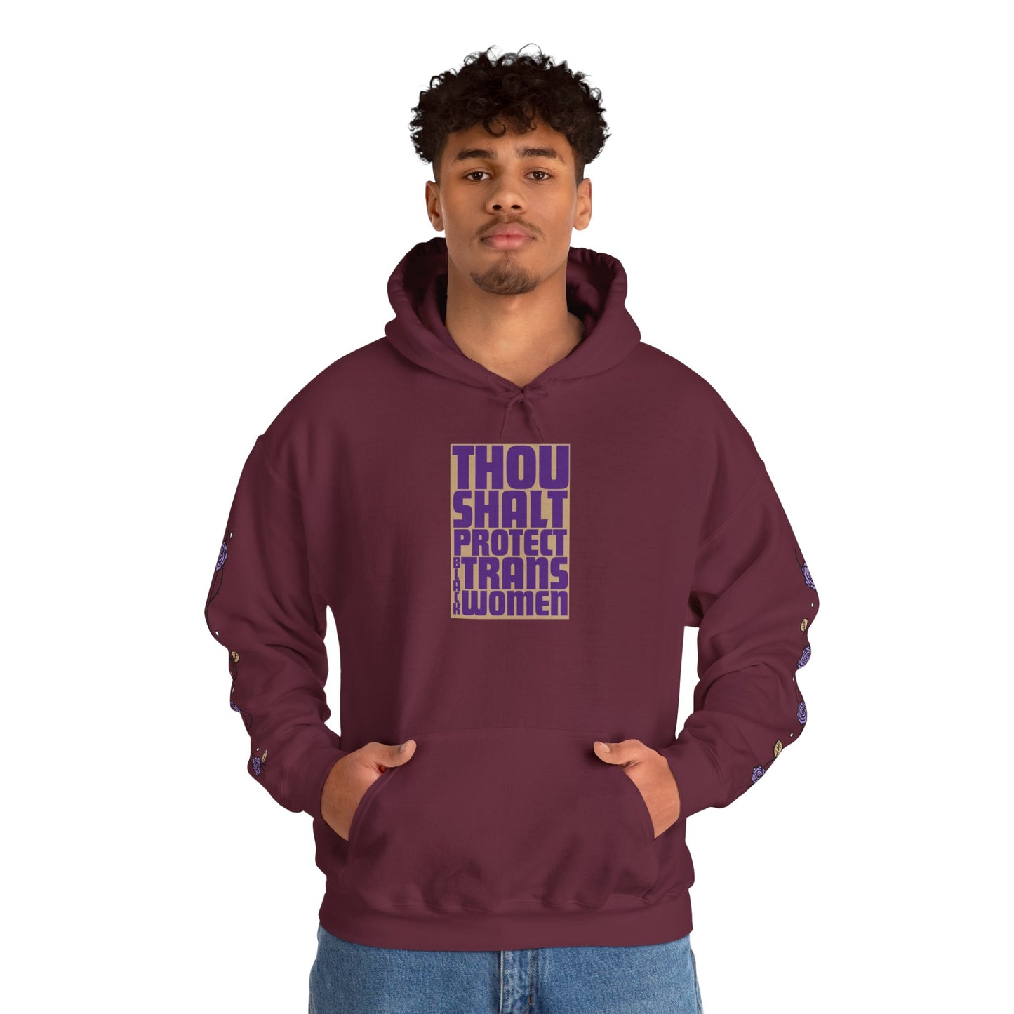Thou Shalt Protect Black Trans Women - Rose Edition Hoodie